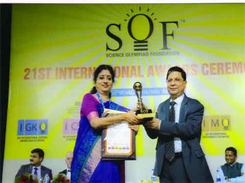 SOF International Best Principal Award 2018-19
